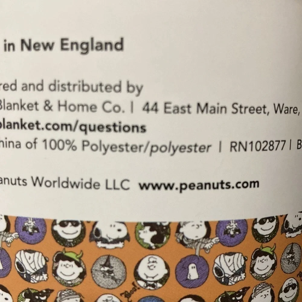 PEANUTS CHARACTERS HALLOWEEN CIRCLES  50 X 70 PLUSH THROW